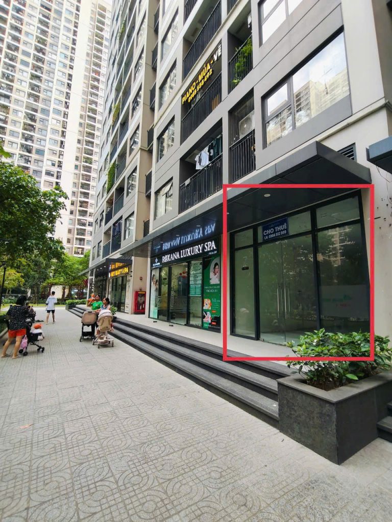 Cho thuê shop chân đế sapphire s105. 01sh03 vinhomes smart city – 30m², mặt nội khu, giá 23 triệu/tháng