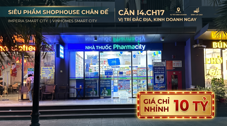 Bán shop chân đế i4. Ch17 imperia smart city vinhomes smart city giá chỉ nhỉnh 10 tỷ