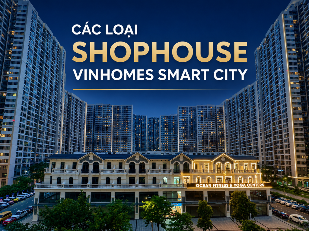 Cac loai hinh shophouse vinhomes smart city