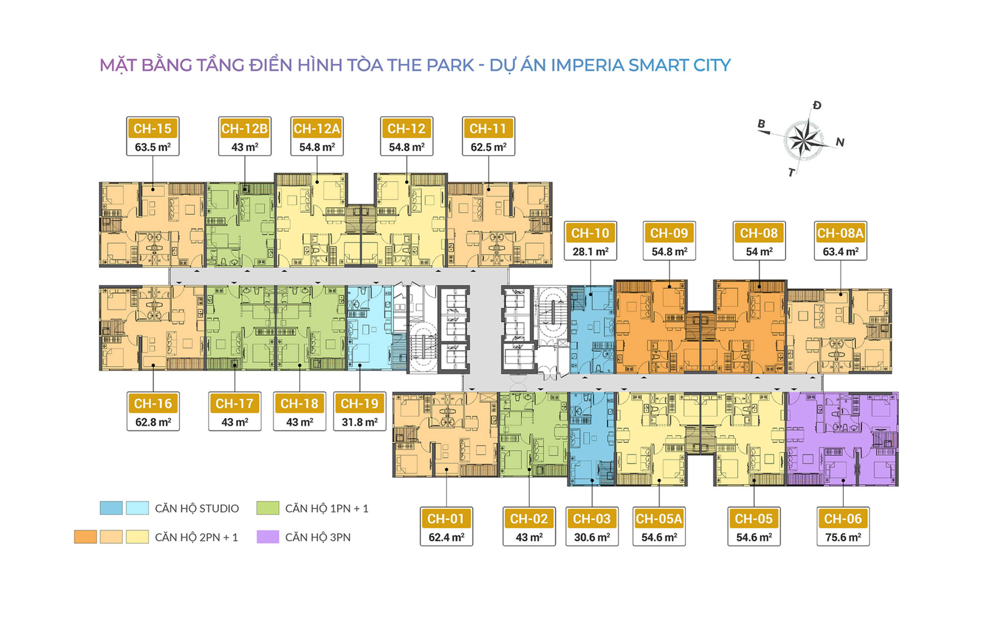 Mặt bằng thiết kế căn hộ tòa i2 imperia smart city