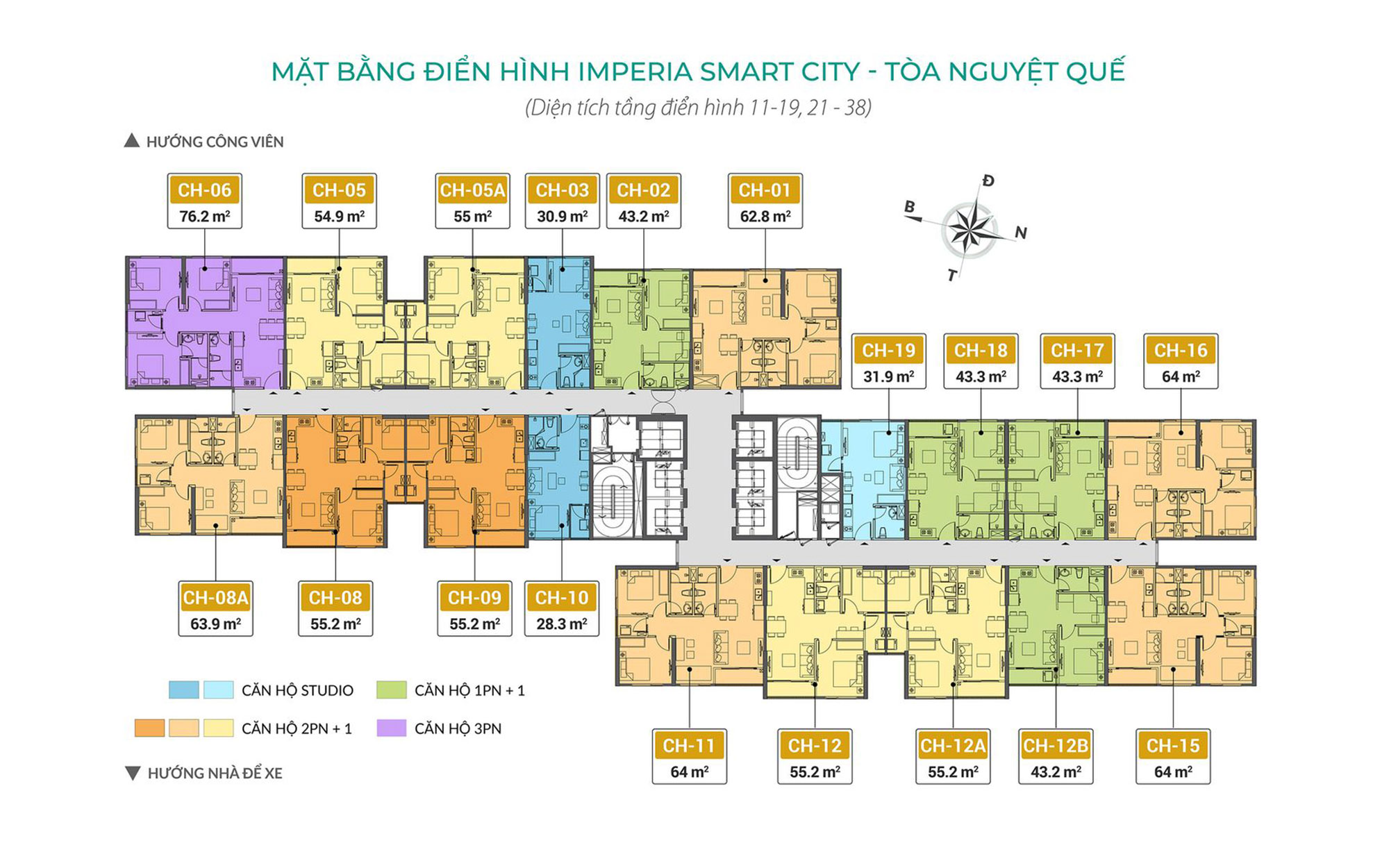 Mặt bằng thiết kế căn hộ tòa i4 imperia smart city