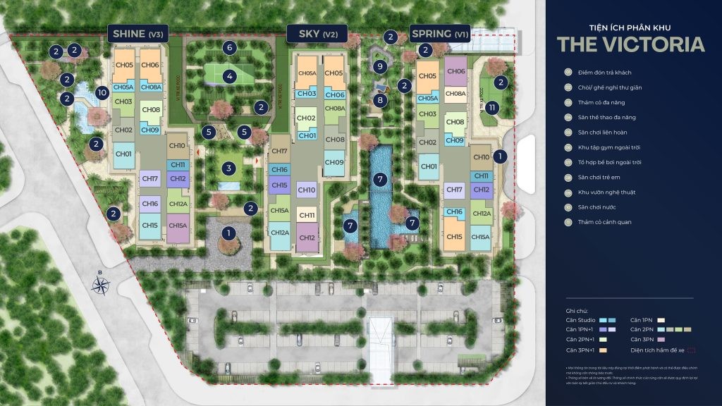 Mặt bằng toàn bộ phân khu the victoria imperia smart city