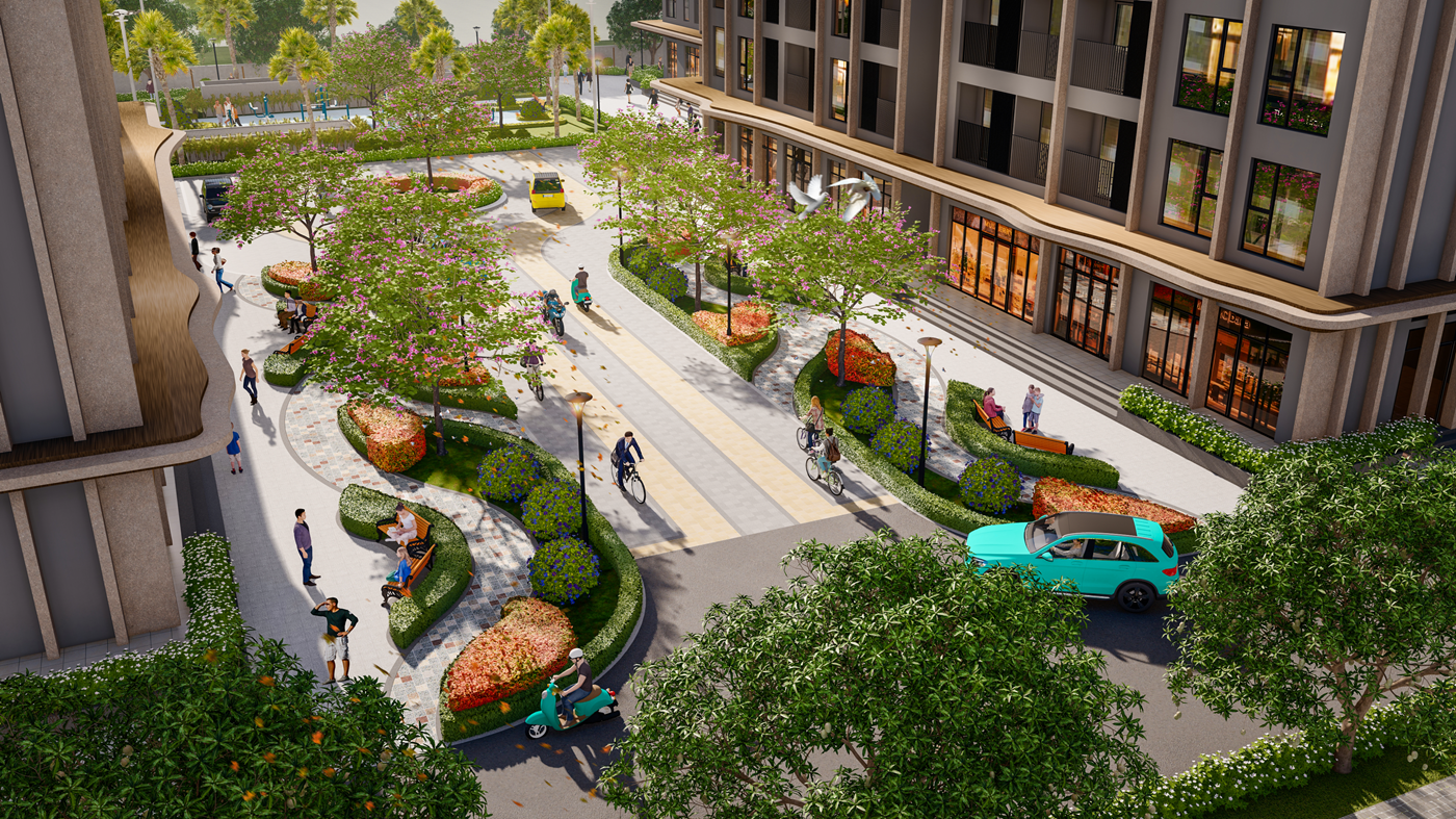 Nội khu the victoria smart city