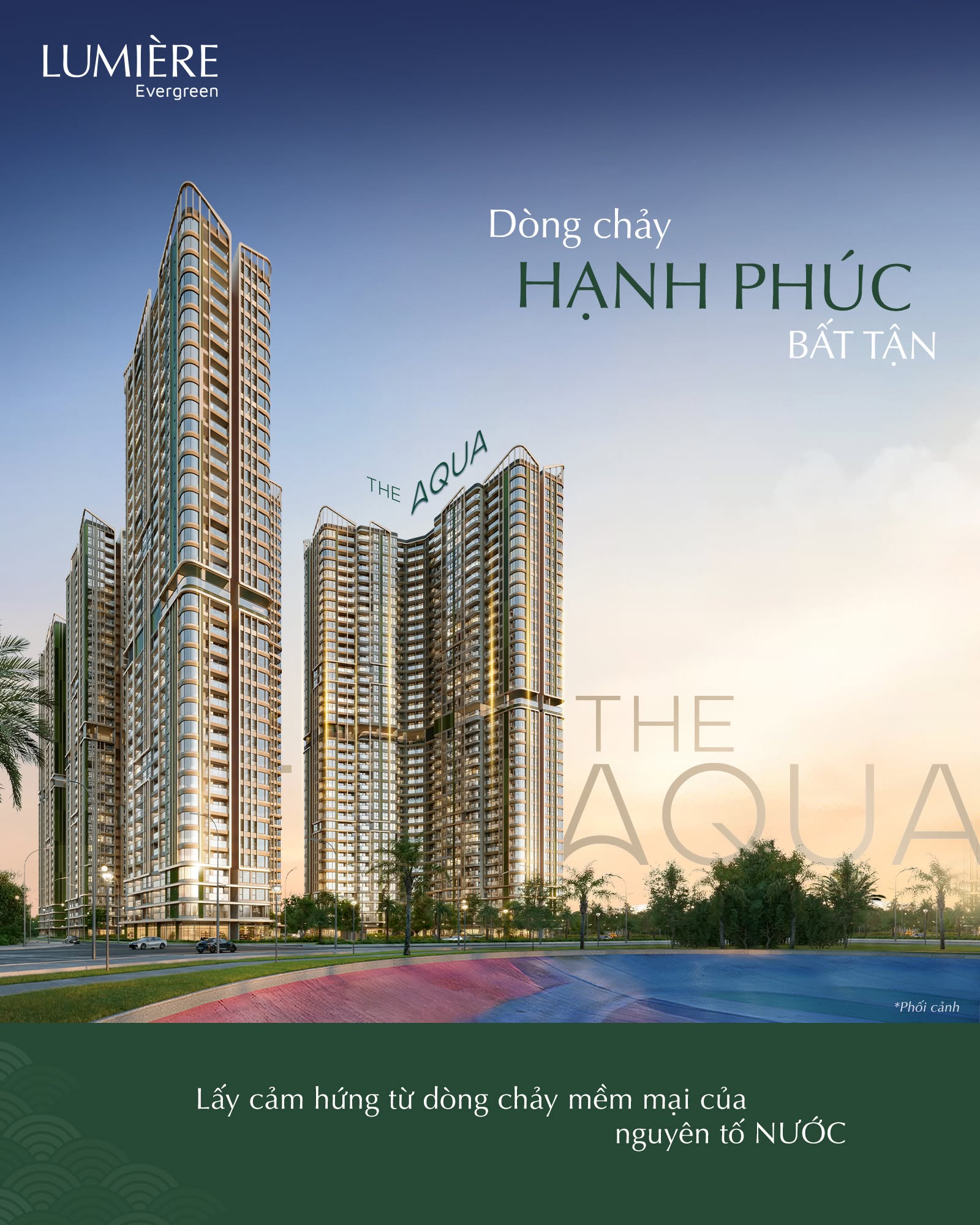 Phối cảnh tòa aqua lumiere smart city