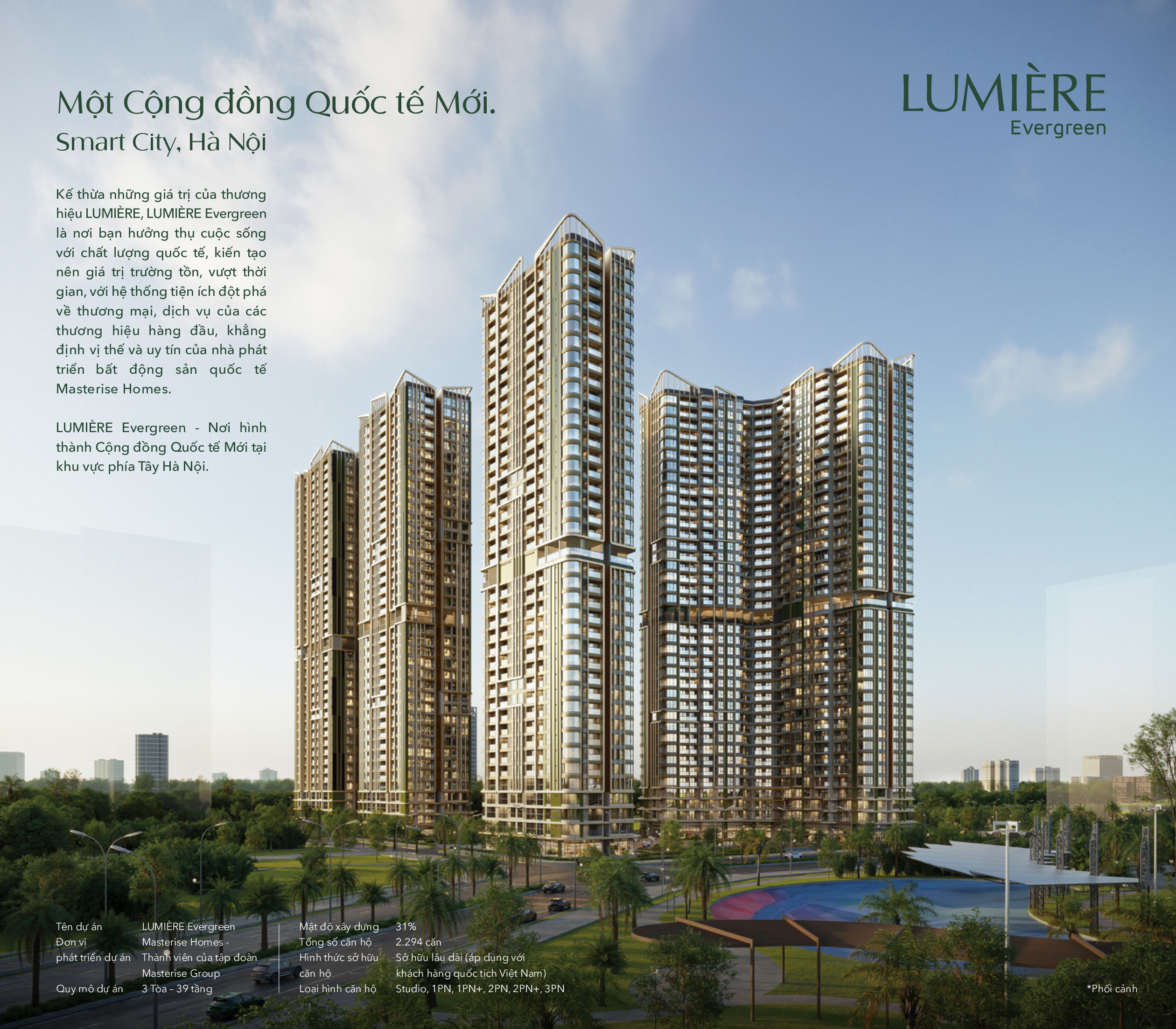 Thông tin dự án lumiere evergreen smart city