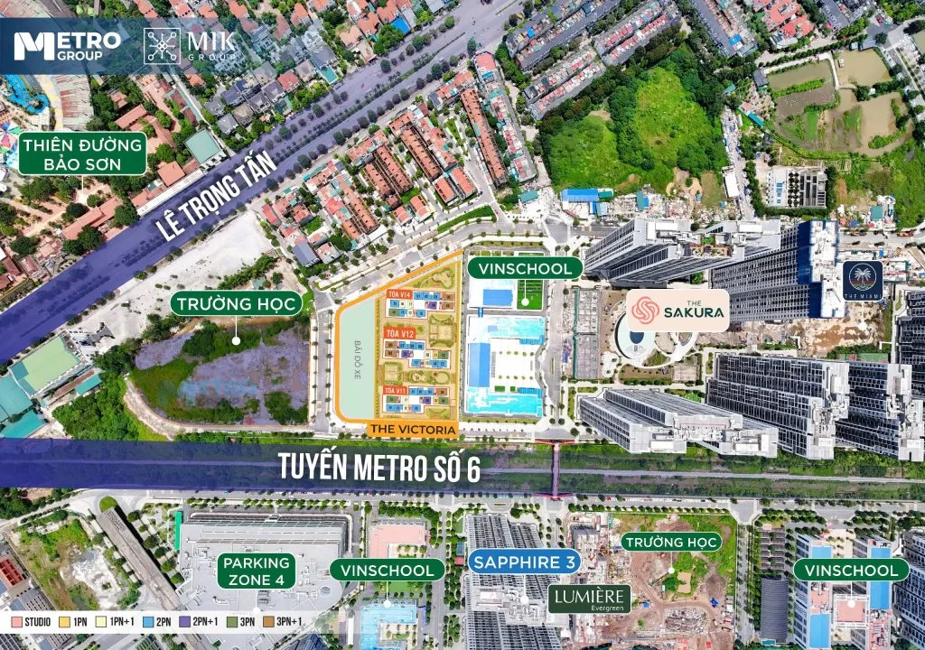 Tổng mặt bằng the victoria smart city