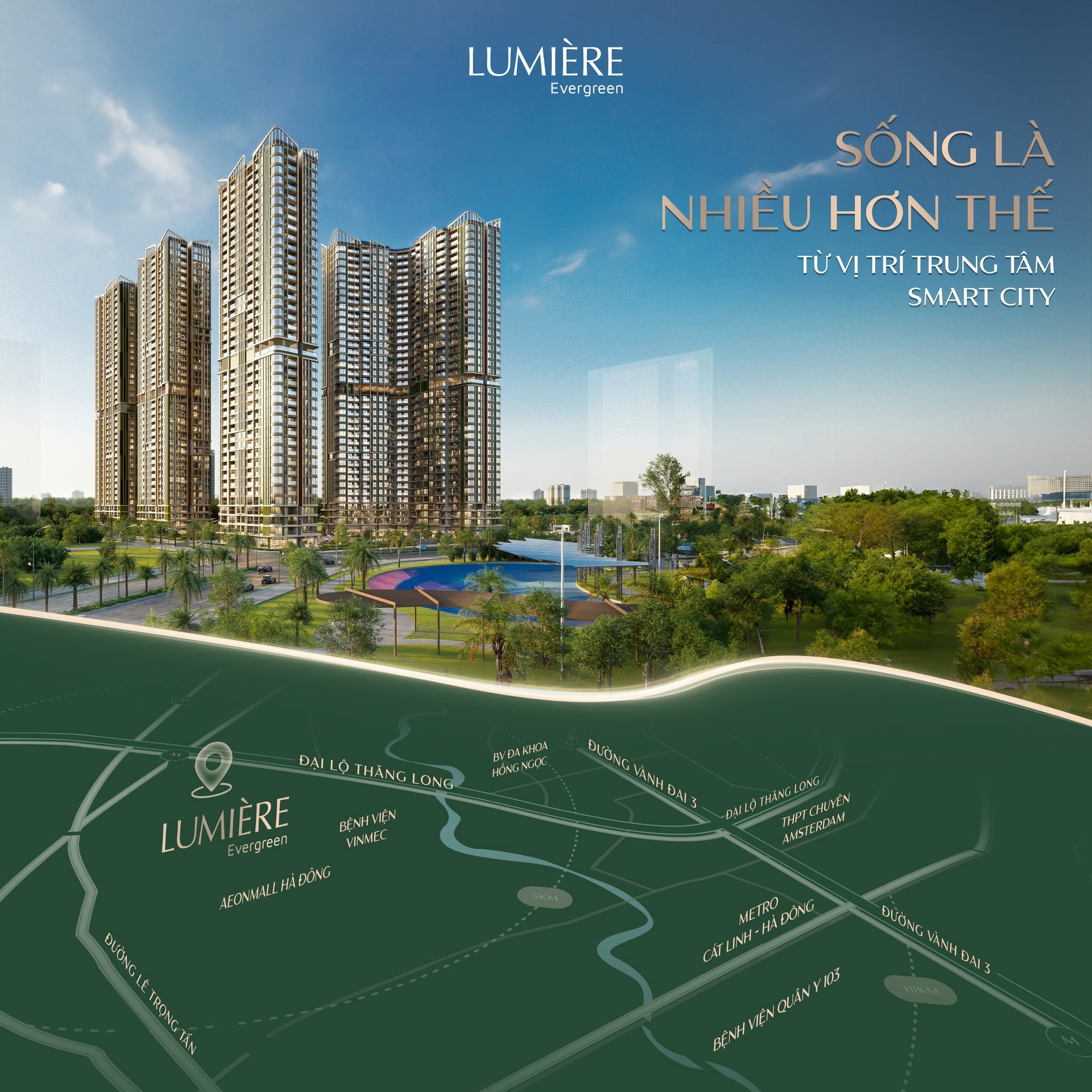 Vị trí phân khu lumiere evergreen