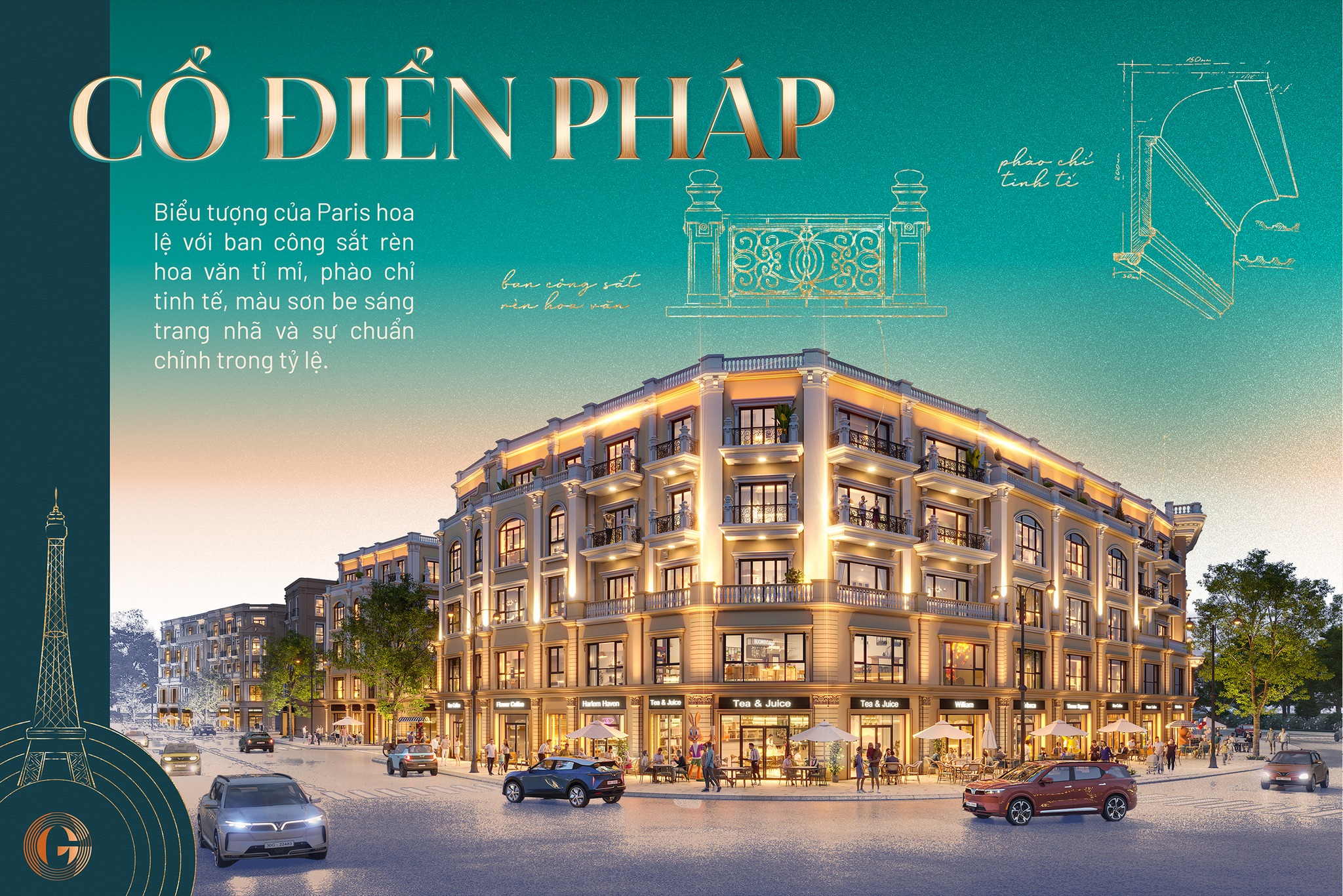nhà phố phong cách Cổ Điển Pháp Vinhomes The Gallery