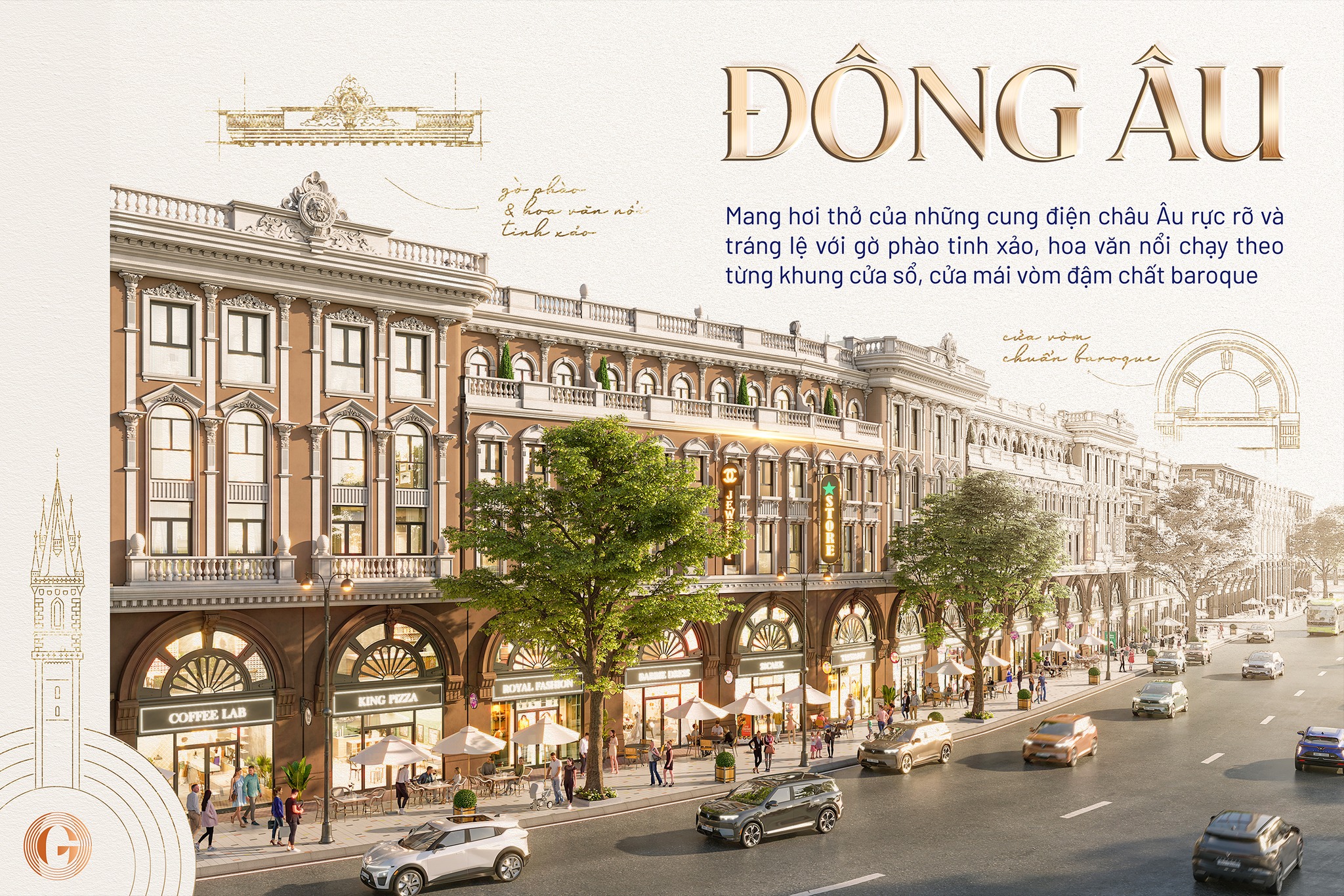 nhà phố phong cách Đông Âu Vinhomes The Gallery